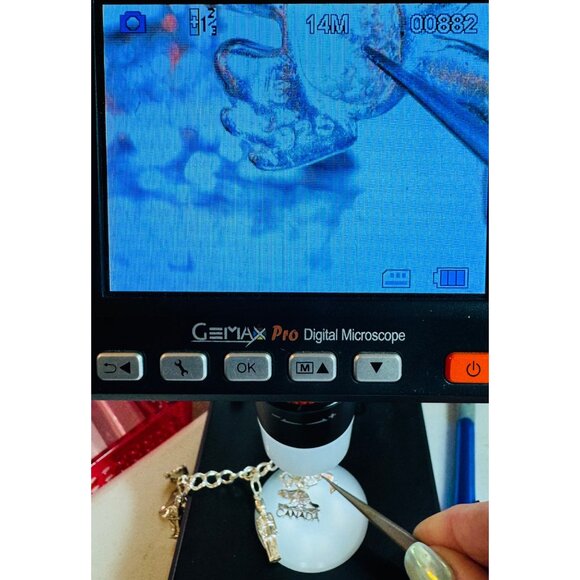 Estate Sterling Silver 925 Double Round Link Charm Bracelet - 8 Unique Charms - Picture 12 of 16